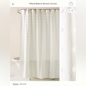 Anthropologie Tufted Makers Shower Curtain